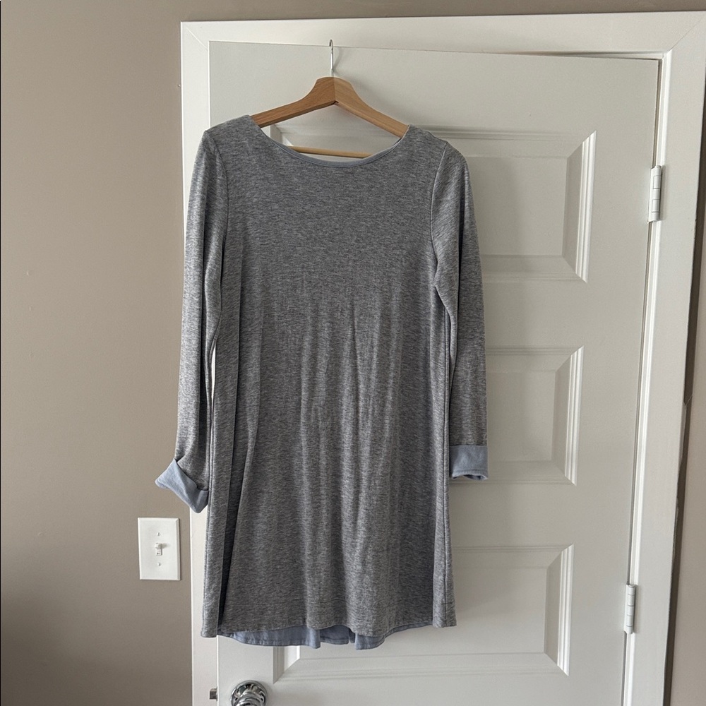 Dalia Gray Long Sleeve Dress